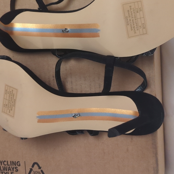 Sam Edelman black strappy sandals with rhinestones - Picture 3 of 4